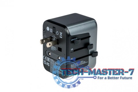 Adapter podróżny UTA-03 49545 180 krajów, ładowarka PD 30W, QC 3.0 3x USB-C , 2x USB-A Adapter podróżny UTA-03 49545 180 krajów, ładowarka PD 30W, QC 3.0 3x USB-C , 2x USB-A