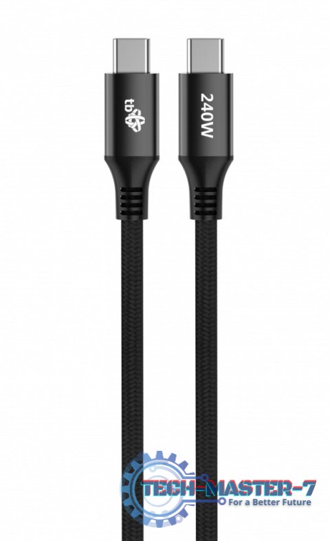 Kabel USB C - USB C 2m 240W czarny
