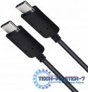 Kabel USB C - USB C 3m silikonowy czarny 2.0