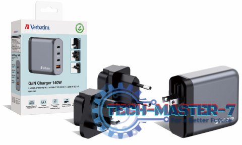 Ładowarka GNC-140 32203 GaN 140W, PD 3.1, QC 3.0 3x USB-C, 1x USB-A, UE / UK Ładowarka GNC-140 32203 GaN 140W, PD 3.1, QC 3.0 3x USB-C, 1x USB-A, UE / UK