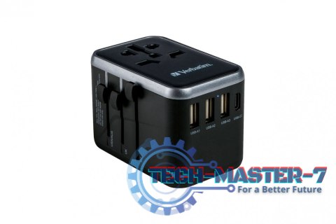 Ładowarka i adapter podróżny UTA-04 49546 PD 61W, QC 3.0, 2x USB-C, 3x USB-A