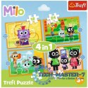 Puzzle 4w1 Poznaj Milo i jego przyjaciół