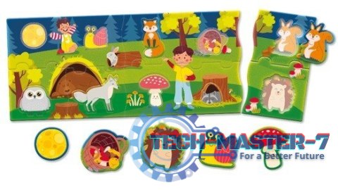 Układanka Carotina Baby Puzzle panorama - Las Układanka Carotina Baby Puzzle panorama - Las