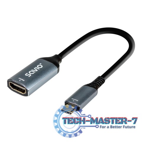 Adapter USB-C (M) - HDMI (F), 4K, 60Hz, aluminium, AK-78 Adapter USB-C (M) - HDMI (F), 4K, 60Hz, aluminium, AK-78