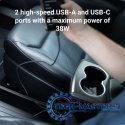 Ładowarka samochodowa PowerRide Nano38 38W 6A 1xUSB-C,1xUSB-A
