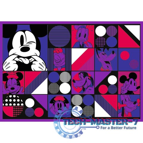 Puzzle 4x250 elementów Myszka Miki Puzzle 4x250 elementów Myszka Miki