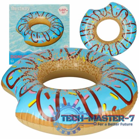 Kółko do pływania koło dmuchane BESTWAY 36118 donut niebieskie 107cm