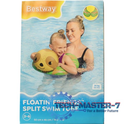 Kółko do pływania dmuchane BESTWAY 36405 leniwiec 50x46cm Kółko do pływania dmuchane BESTWAY 36405 leniwiec 50x46cm