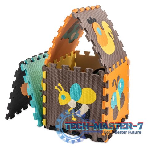 Mata edukacyjna piankowa puzzle zwierzątka kolorowa 85 x 85 cm 9 elementów kolorowa folia Mata edukacyjna piankowa puzzle zwierzątka kolorowa 85 x 85 cm 9 elementów kolorowa folia