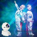 Projektor gwiazd lampka nocna astronauta na pilot biała