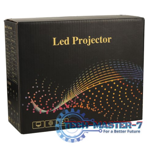 Projektor rzutnik przenośny LED TFT LCD 16:9 1920x1080 USB 20W biały Projektor rzutnik przenośny LED TFT LCD 16:9 1920x1080 USB 20W biały