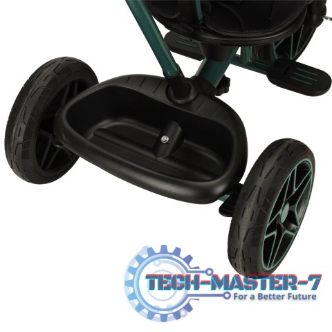 Rowerek trójkołowy TRIKE FIX Elite 2w1 z daszkiem obracany regulowany spacerówka prowadnik pasy zielony Rowerek trójkołowy TRIKE FIX Elite 2w1 z daszkiem obracany regulowany spacerówka prowadnik pasy zielony