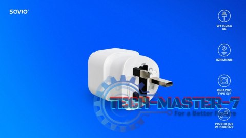 Adapter podróżny, gniazdo EU - wtyk UK AP-04 Adapter podróżny, gniazdo EU - wtyk UK AP-04