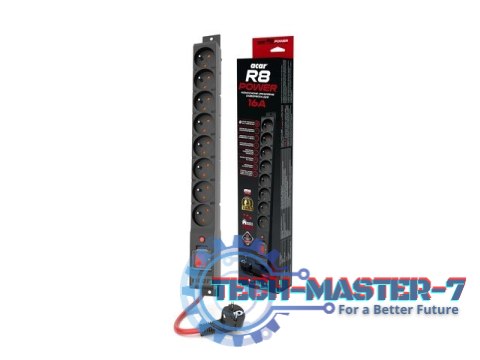 Listwa zasilająca R8 POWER 3M 8X 230V PL 16A Listwa zasilająca R8 POWER 3M 8X 230V PL 16A