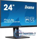 Monitor ProLite 23.8 cala XUB2493HS-B6 A, IPS, HDMI, DP, 2x2W, HAS, 300cd/m2, obrót stopy 120 stopni