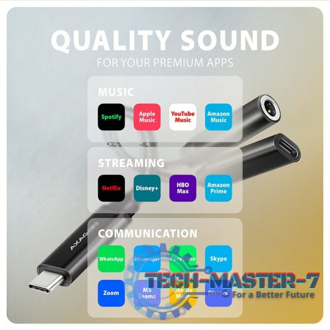 ADA-HCPD Zewnętrzna karta dźwiękowa USB-C 32bit DAC 3.5mm (F) złącze, 384kHz + PD 60W ADA-HCPD Zewnętrzna karta dźwiękowa USB-C 32bit DAC 3.5mm (F) złącze, 384kHz + PD 60W