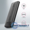 EEM2-GTS2 Obudowa zewnętrzna aluminiowa bezśrubowa USB-C 3.2 Gen 2 M.2 NVMe & SATA SSD + USB-A - USB-C redukcja