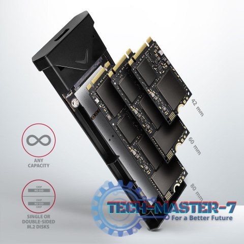 EEM2-UB2 Obudowa zewnętrzna aluminiowa, USB-C 3.2 Gen 2 - M.2 NVMe SSD, długość 42 do 80 mm Czarna EEM2-UB2 Obudowa zewnętrzna aluminiowa, USB-C 3.2 Gen 2 - M.2 NVMe SSD, długość 42 do 80 mm Czarna