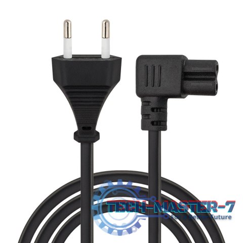 Kabel zasilający 2pin, C7 kątowy 5m, CL-186
