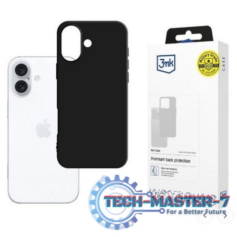 Matt Case iPhone 16 Plus 6,7 Czarne