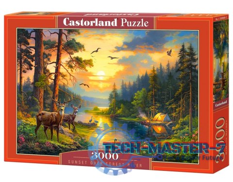 Puzzle 3000 elementów Zachód słońca nad leśną rzeką Puzzle 3000 elementów Zachód słońca nad leśną rzeką