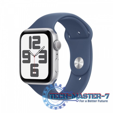 Watch SE GPS, koperta 44 mm z aluminium w kolorze srebrnym z paskiem sportowym w kolorze denim - rozmiar S/M Watch SE GPS, koperta 44 mm z aluminium w kolorze srebrnym z paskiem sportowym w kolorze denim - rozmiar S/M