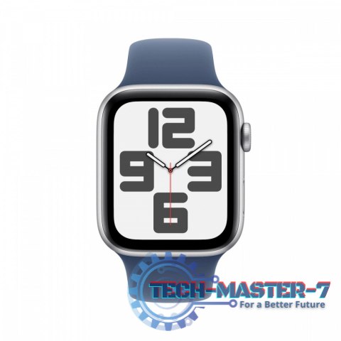 Watch SE GPS, koperta 44 mm z aluminium w kolorze srebrnym z paskiem sportowym w kolorze denim - rozmiar S/M Watch SE GPS, koperta 44 mm z aluminium w kolorze srebrnym z paskiem sportowym w kolorze denim - rozmiar S/M