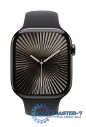 Watch Series 10 GPS + Cellular, koperta 46 mm z tytanu w kolorze łupkowym z paskiem sportowym w kolorze czarnym - rozmiar M/L