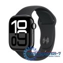 Watch Series 10 GPS, koperta 42 mm z aluminium w kolorze onyksu z paskiem sportowym w kolorze czarnym - rozmiar M/L