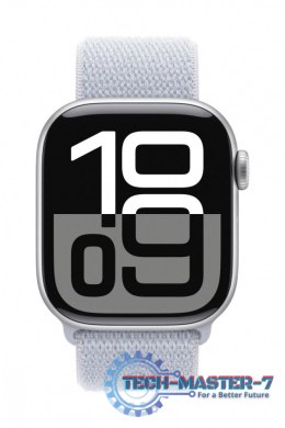 Watch Series 10 GPS, koperta 42 mm z aluminium w kolorze srebrnym z opaską sportową w kolorze błękitnego obłoku