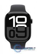 Watch Series 10 GPS, koperta 46 mm z aluminium w kolorze onyksu z paskiem sportowym w kolorze czarnym - rozmiar S/M