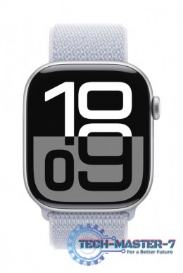 Watch Series 10 GPS, koperta 46 mm z aluminium w kolorze srebrnym z opaską sportową w kolorze błękitnego obłoku