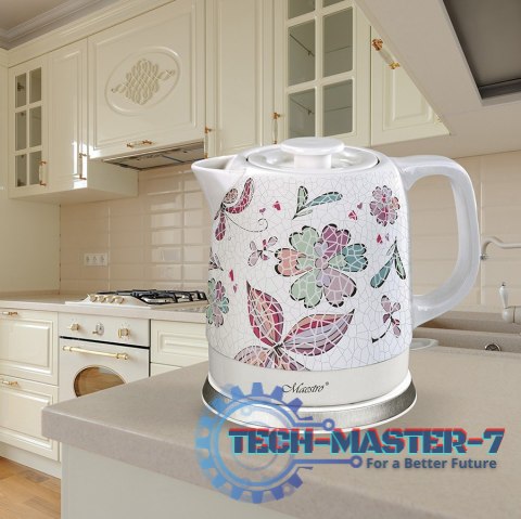 Ceramiczny czajnik elektryczny 1,5l 1500W MR-068-FLOWERS Ceramiczny czajnik elektryczny 1,5l 1500W MR-068-FLOWERS