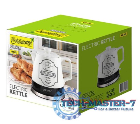 Ceramiczny czajnik elektryczny "PARIS MAISON" 1,0l 1200W MR-072 Ceramiczny czajnik elektryczny "PARIS MAISON" 1,0l 1200W MR-072