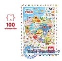 Puzzle obserwacyjne - Mapa Polski 100 elementów
