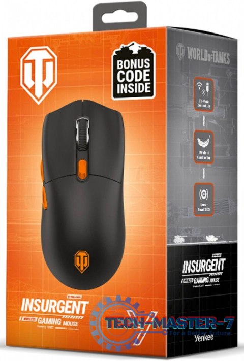 Mysz bezprzewodowa dla Graczy INSURGENT WT300 ultralekka - wersja limitowana WORLD OF TANKS Mysz bezprzewodowa dla Graczy INSURGENT WT300 ultralekka - wersja limitowana WORLD OF TANKS
