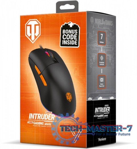 Mysz przewodowa dla graczy INDRUDER WT200 ultralekka - wersja limitowana WORLD OF TANKS Mysz przewodowa dla graczy INDRUDER WT200 ultralekka - wersja limitowana WORLD OF TANKS