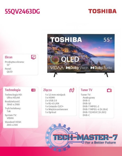 Telewizor QLED 55 cali 55QV2463DG Telewizor QLED 55 cali 55QV2463DG