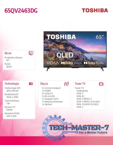 Telewizor QLED 65 cali 65QV2463DG Telewizor QLED 65 cali 65QV2463DG