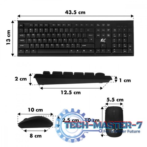 Bezprzewodowa mysz i klawiatura NanoRS RS580 Bezprzewodowa mysz i klawiatura NanoRS RS580