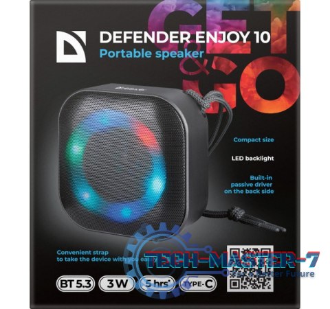 Głośnik Bluetooth ENJOY 10 3W Czarny Głośnik Bluetooth ENJOY 10 3W Czarny