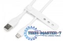Kabel zasilający silikonowy USB-A - USB-C, USB 2.0 60W, 0,5m Biały