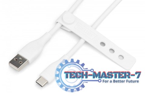 Kabel zasilający silikonowy USB-A - USB-C, USB 2.0 60W, 1m Biały Kabel zasilający silikonowy USB-A - USB-C, USB 2.0 60W, 1m Biały