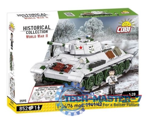 Klocki Czołg T34-76 model 1941-42 852 elementów Klocki Czołg T34-76 model 1941-42 852 elementów