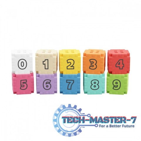 Klocki Mini Waffle Edu - Kostki matematyczne 60 elementów Klocki Mini Waffle Edu - Kostki matematyczne 60 elementów