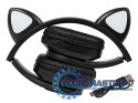 Słuchawki bezprzewodowe Bluetooth 5.0 LED dla dzieci czarne uszy