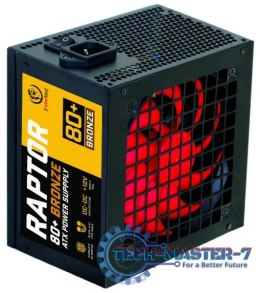 Zasilacz ATX RAPTOR 500W,BRONZE 80+,Single Rail, DC-DC