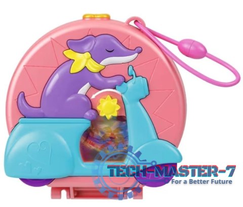 Figurki Polly Pocket Zestaw kompaktowy, Skuter Pieska Figurki Polly Pocket Zestaw kompaktowy, Skuter Pieska