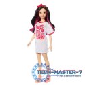 Lalka Barbie Fashionistas brunetka z falowanymi włosami