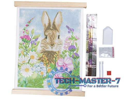 Plakat Crystal Art Zając i Wiosna Plakat Crystal Art Zając i Wiosna